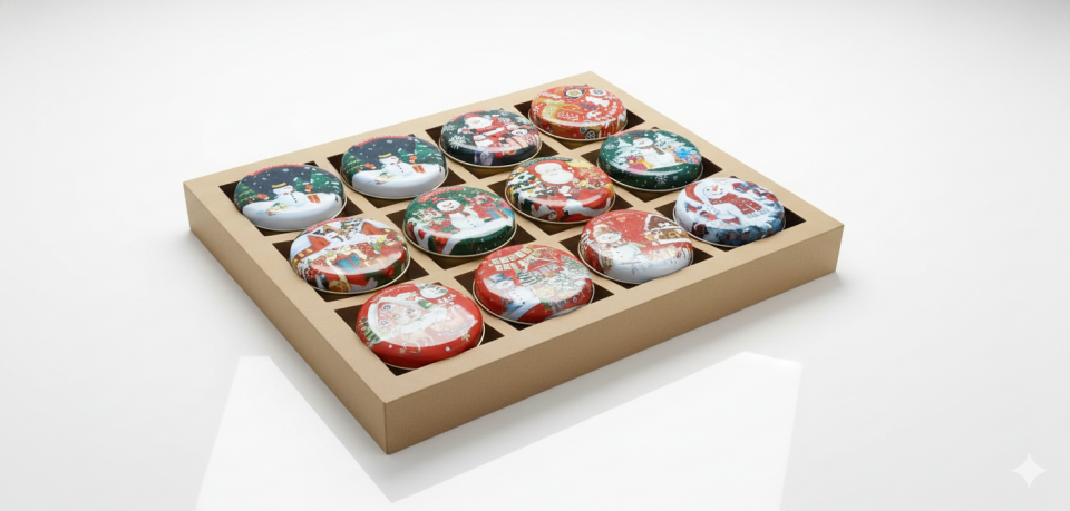 Yılbaşı Temalı Tasarım Mumlar 12 adet Tek Takım Kampanyalı