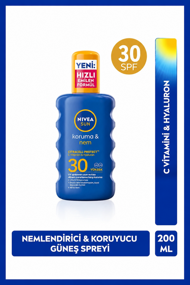 NIVEA Sun Koruma & Nem Güneş Spreyi SPF 30 200 ml