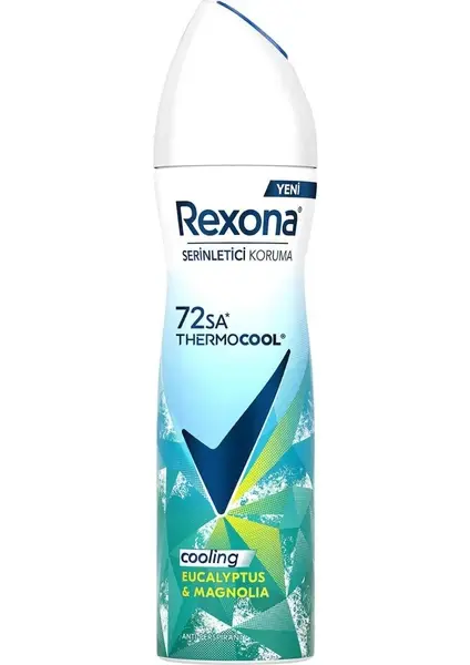 REXONA SERİNLETİCİ KORUMA 72 SA THERMOCOOL Cooling Eucalyptus & Magnolia Kadın Sprey Deodorant 150 ML