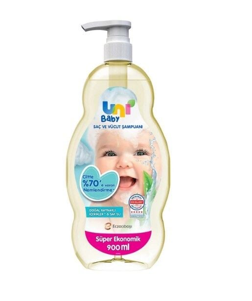 Uni Baby Bebek Saç Ve Vücut Şampuanı 900 ml