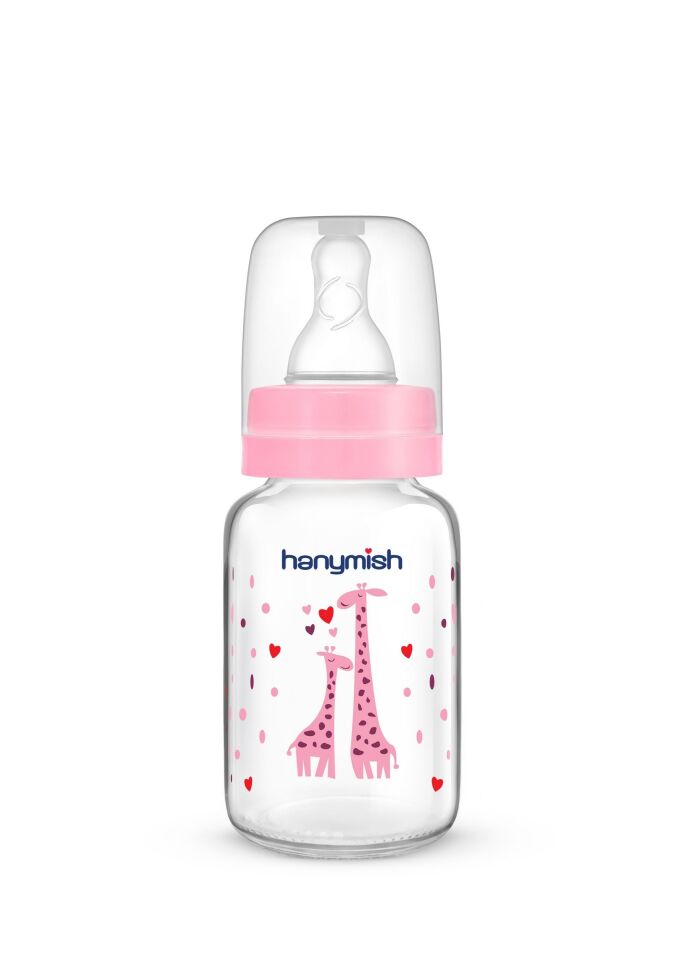 Hanymish Cam Biberon 125 ml 0-6 Ay - Pembe